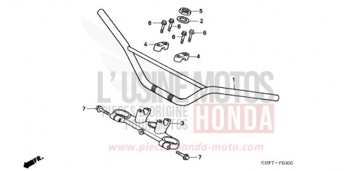 TUYAU DE GUIDON CR85RB3 de 2003